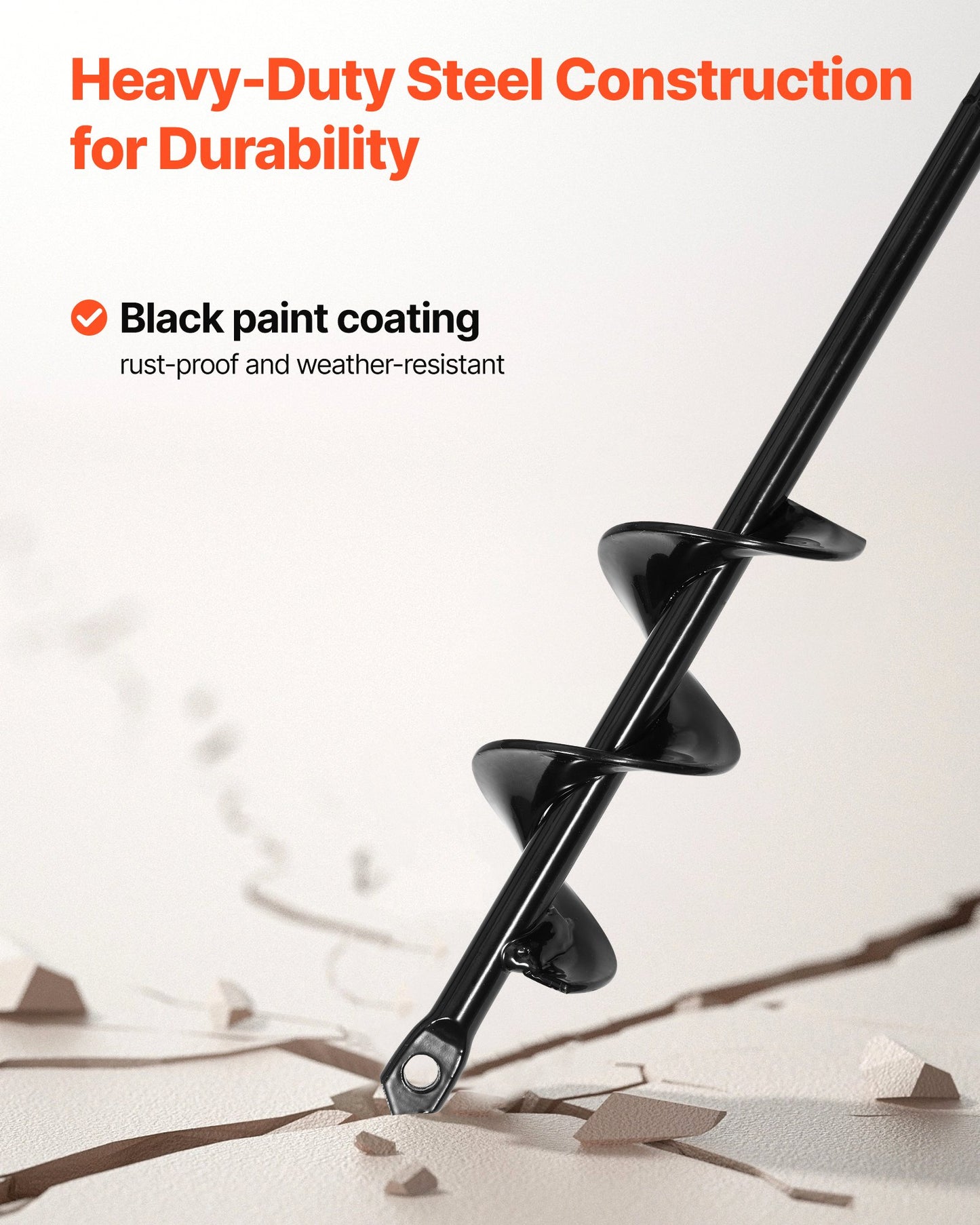 Borrkrona för plantering, set om 2, 40 x 220 mm och 80 x 300 mm, spiralborr för 3/8" sexkantsborrar, kraftigt verktyg för lökplantering, hålborrningstillbehör för grävmaskin