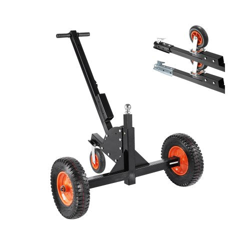 Släpvagnsvagn, 1500 kg tungviktskapacitet, 2-i-1 släpvagnsflyttare med 2-tums kula, 16-tums pneumatiska däck och universalhjul, bärbar dragvagn för flytt av bil- och husvagnssläp