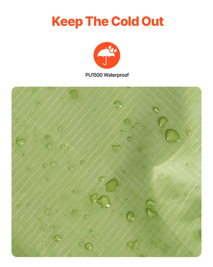 Campingfilt 2x1,5m (79" x 59") Bärbar varm stadionfilt utomhus ljusgrön