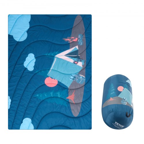 Campingfilt 1,9 x 1,32 m (75" x 52") Bärbar varm stadionfilt utomhustryckt