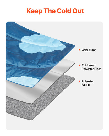 Campingfilt 1,9 x 1,32 m (75" x 52") Bärbar varm stadionfilt utomhustryckt