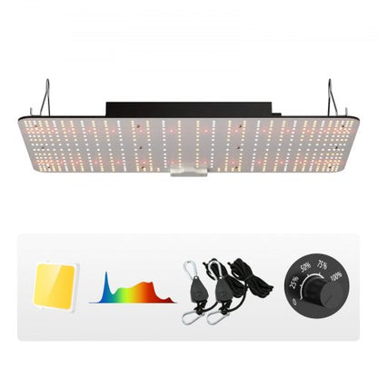 LED-växtlampa, 200W fullspektrum dimbar, högavkastande Samsung 2B1B diodväxtlampa för inomhusväxter, plantor, grönsaker och blommor i växthus, kedjedrivare för 2x4/3x3 fot odlingstält