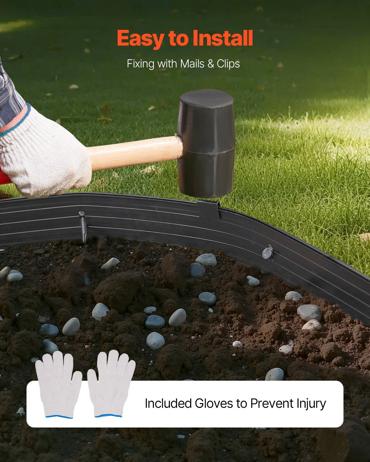 Metallkantlist, 8-pack 72 tum rostbeständig aluminiumlegering landskapskantlist, böjbar trädgårdskant, kraftig gräsmatta kantstaket för blomsterrabatt gårdsgång