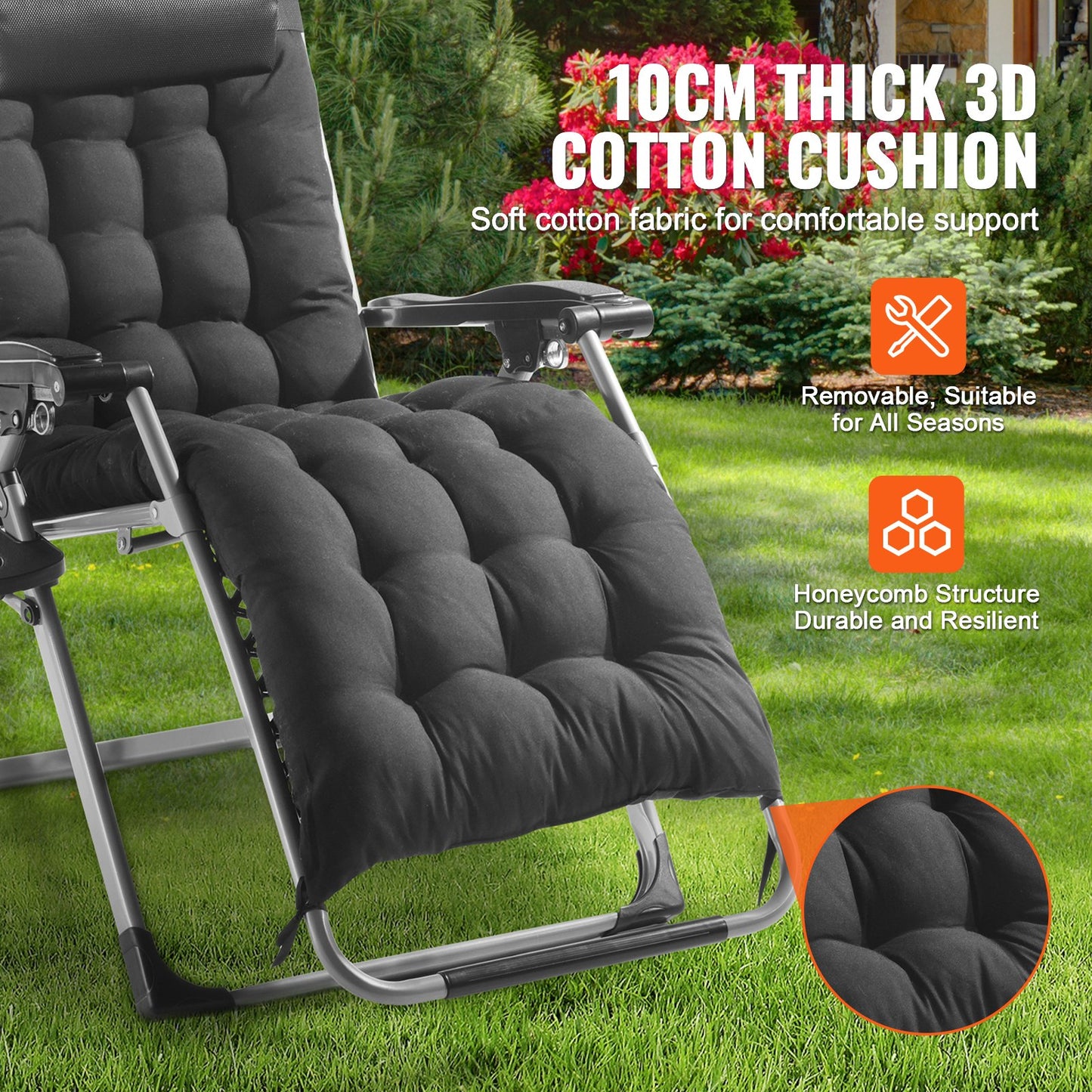 Zero Gravity Chair 66 cm Zero Gravity Recliner Lounge Chair Indoor & Outdoor