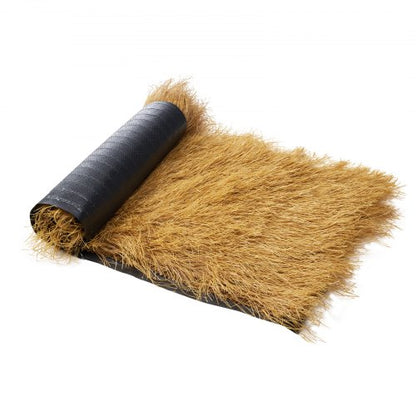 Artificial Thatch Grass Roof, 0.5 x 6 m Tiki Bar Hut Thatch Roofing Roll, Waterproof & Fire-Resistant, Palapa Tiki Roof Mat for Patio Pool Beach Tropical Hawaiian Party Decor