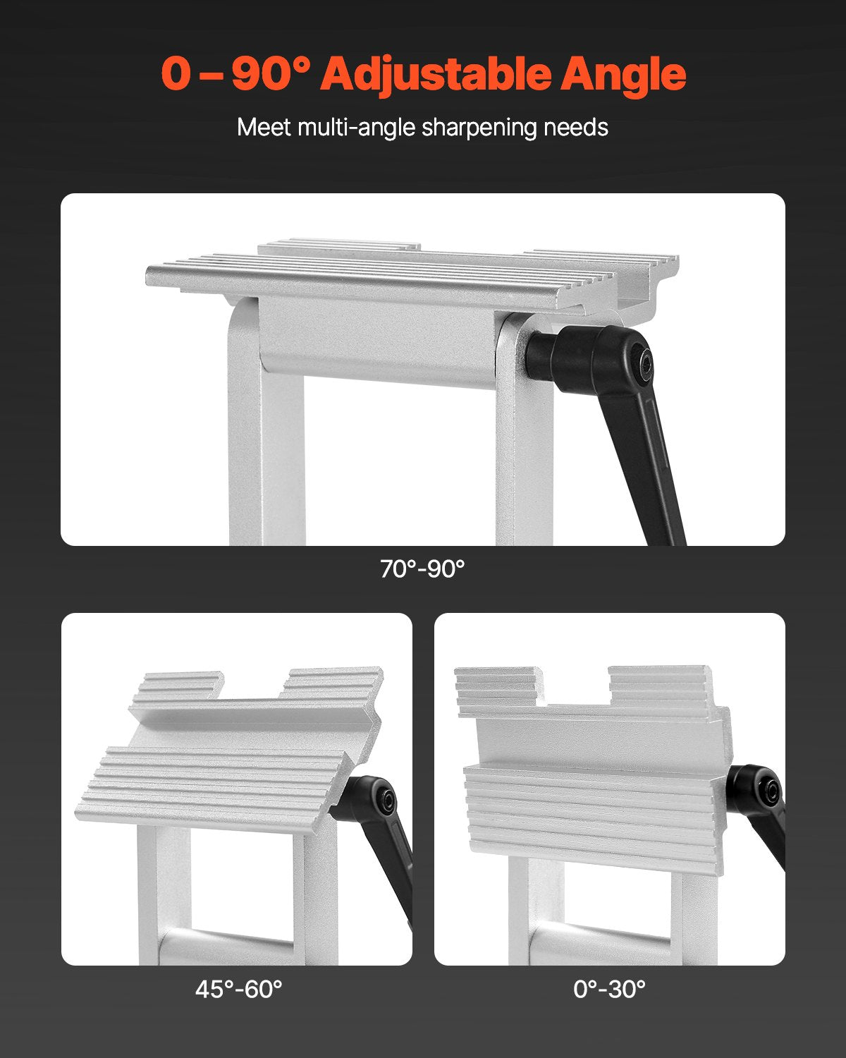 Slipverktygsstödjigg, justerbart ersättningsverktygsstöd Slipverktyg för 6" eller 8" (152 mm eller 203 mm) bänkslipmaskiner – med platt geringsskena för 0–2,5 tum (0–64 mm) breda blad och mejslar