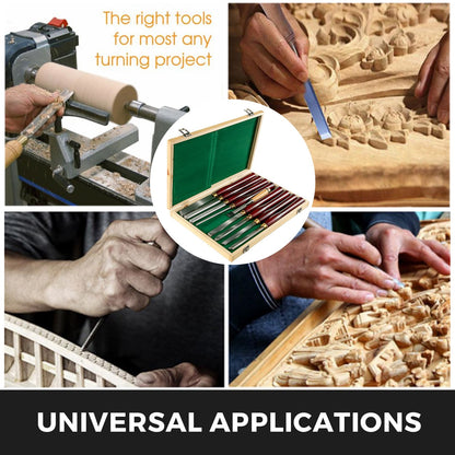 Trämejselset 8 st svarvmejslar 7 tum/17 cm träbearbetningsmejslar 9 tum träsvarvverktyg trämejslar svarvverktyg träverktygslåda för träsnideri rotsnideri möbelsnideri svarvar röd