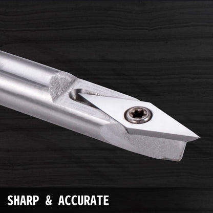 Träsvarvverktyg för svarv 4-delars set, hårdmetallsvarvverktyg med diamantform, runda, fyrkantiga skärare utbytbara svarvmejslar med grepphandtag svarvverktyg för hantverk gör-det-själv-hobbyister