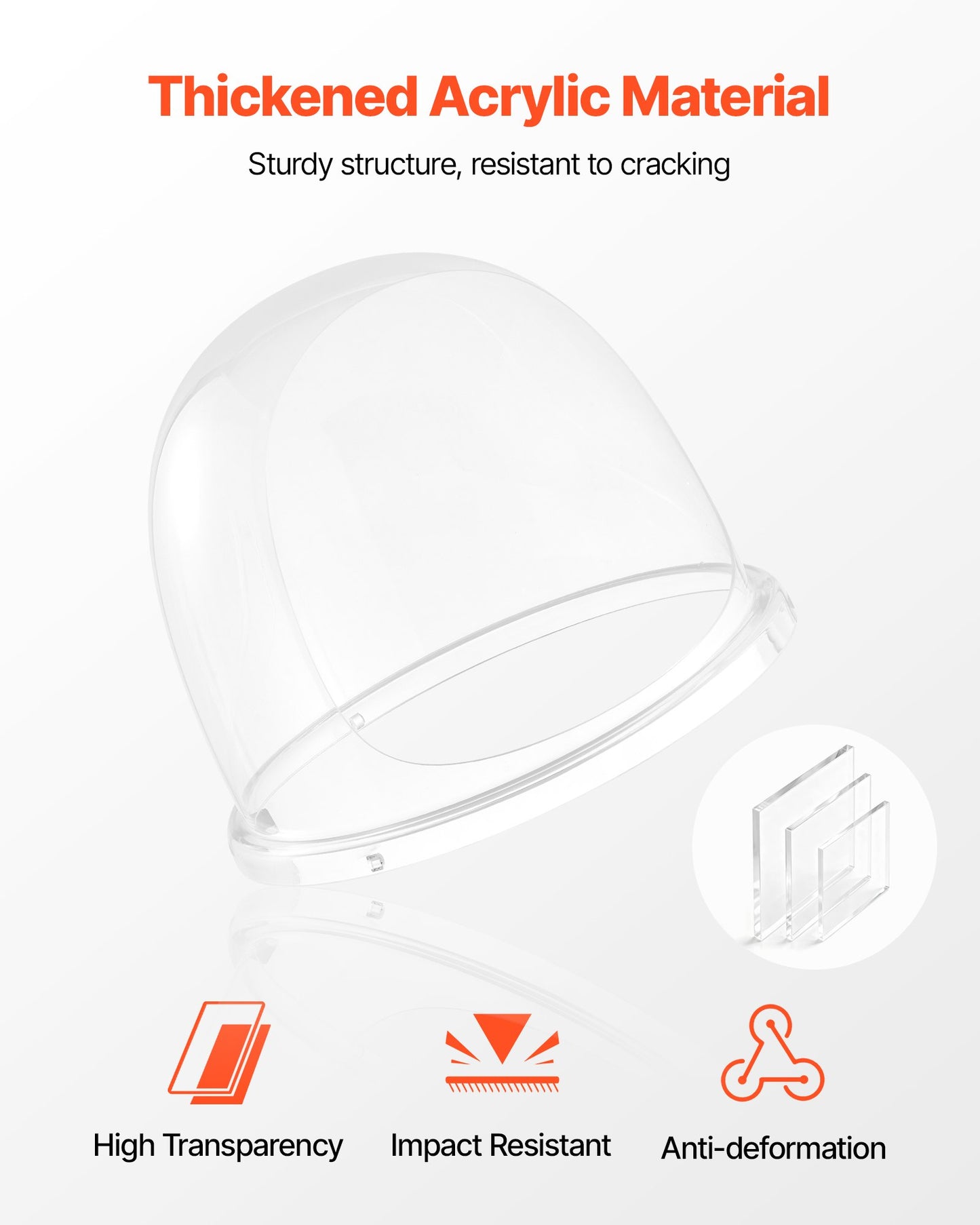 Cotton Candy Machine Cover, Transparent Acrylic Dome Bubble Shield, Cotton Candy Machine Bubble Shield Compatible with 381mm Cottons Candies Machines Bowl for Party, Shops, Bottom Groove Design
