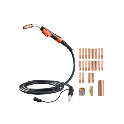 250A MIG-svetspistol med 4,5 m kabel, kompatibel med Millermatic 200, 210, 212, 250, 250X, 251, 252 svetsar, lämplig för 0,030", 0,035" och 0,045" svetstrådar