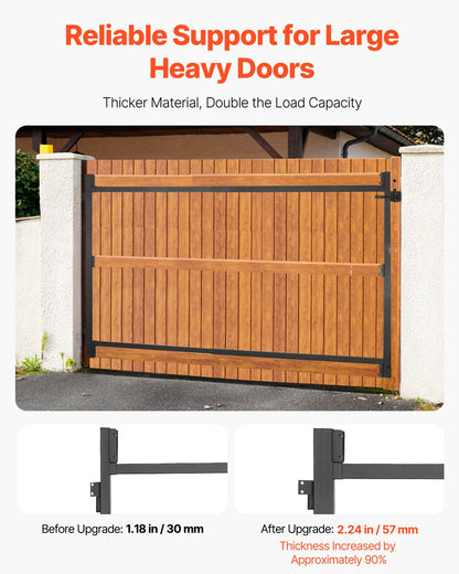 Grindbyggsats, passar 40 till 72 tum breda öppningar, upp till 4 till 5 fot höga staket, justerbar grindbyggsats, komplett grindram med anti-sag-funktion, lås och skruvar, för trästaket, järn