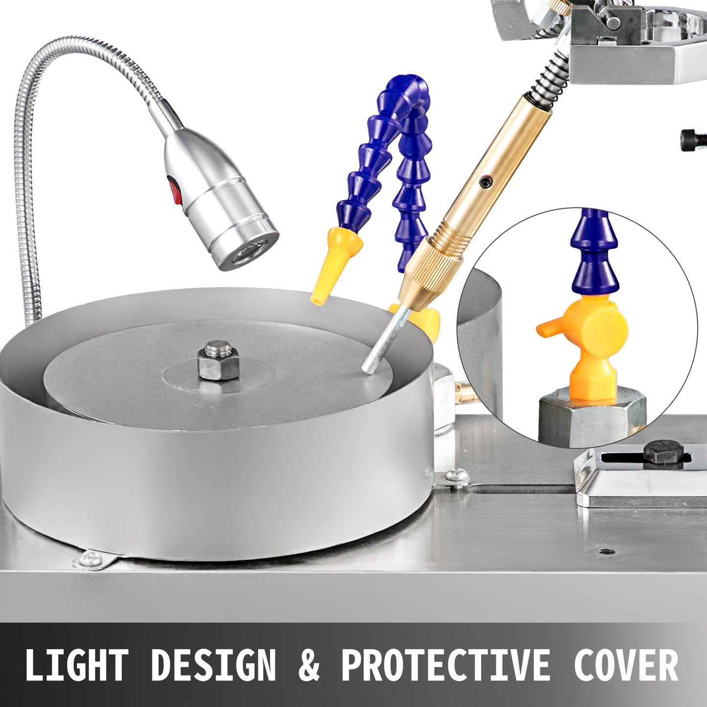 Ädelstensfacetteringsmaskin 6-tums smyckespolerare Stenpolerare Ädelstensskärmaskin Lapidärslipmaskin Polermaskin Lapidärutrustning med vattenpump Mekaniskt handtag för ädelstenssmycken, jadesten