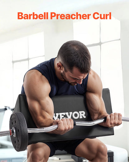 Preacher Curl Pad, bärbar Preacher Pad, platsbesparande bicepsträningsstöd, tyngdlyftningsutrustning i EVA-skum med hög densitet, isolator för bicepscurls för skivstång och hantel för hemmagym