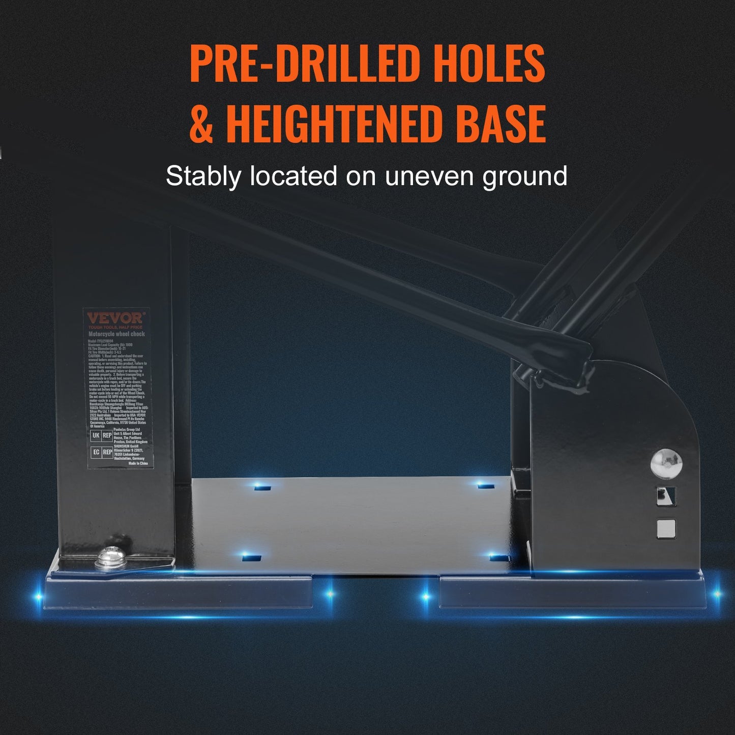 Motorcykel Avtagbar Hjul Däck Chock Nest Vagga Justerbar Universal