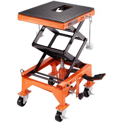 Hydraulic Motorcycle Lift Table 158.8 kg Dirt Bike Scissor Jack Stand