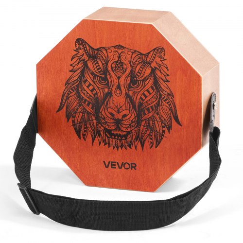 Unik Cajon-trumma, med invändiga gitarrsträngar, bärbar slagverkslåda i trä, truminstrument i björkträ med justerbar rem, för nybörjare och proffs, 295 x 295 x 100 mm