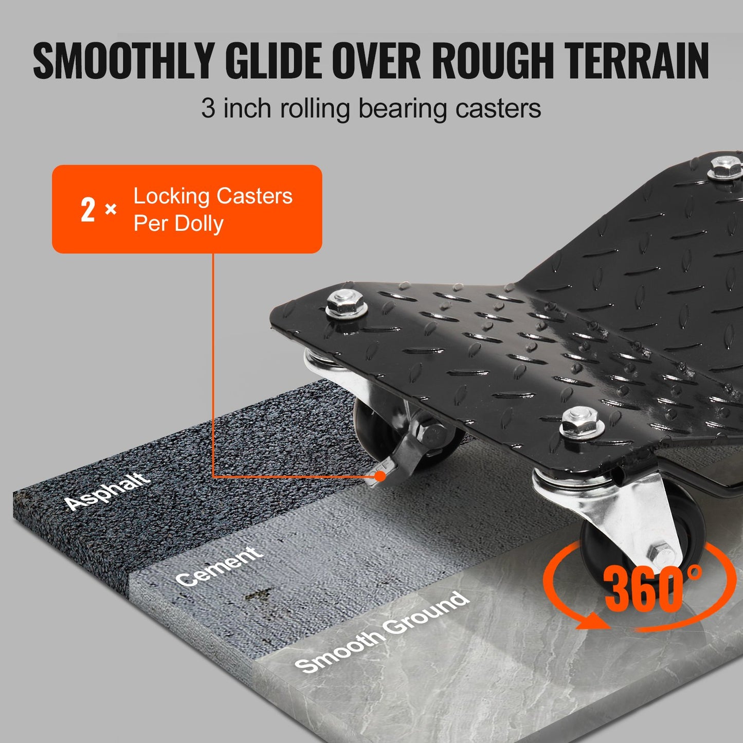 Bilvagn, hjul, däckvagn, 2 st., kraftig skridsko, reparationsvagn, 1360,8 kg