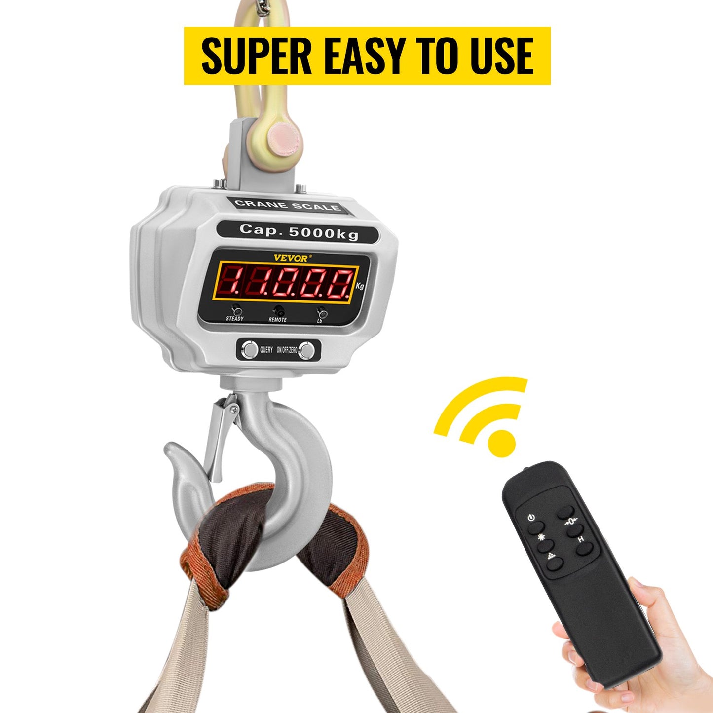 5000 kg 11000 lbs digital kranvåg Kranvåg för tung drift Industriell digital hängande våg Vikt LED