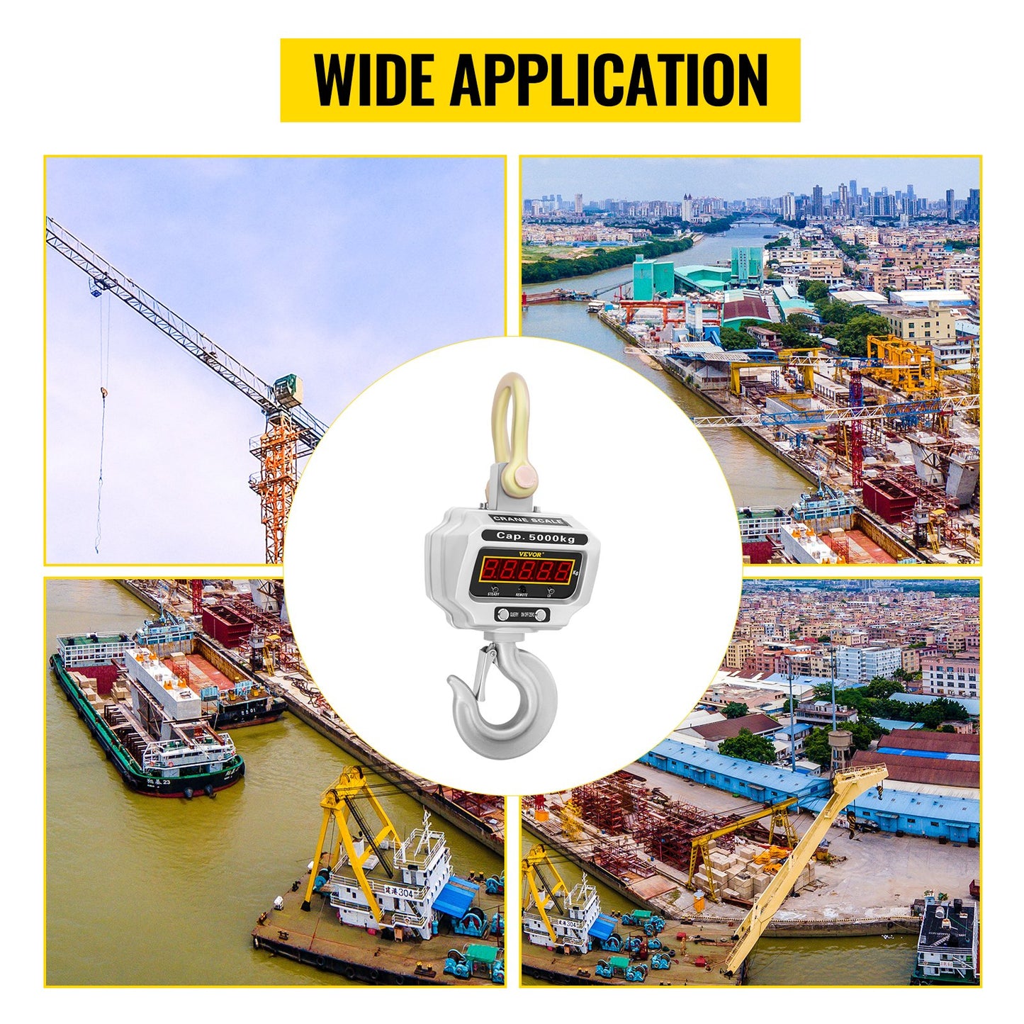 5000 kg 11000 lbs digital kranvåg Kranvåg för tung drift Industriell digital hängande våg Vikt LED