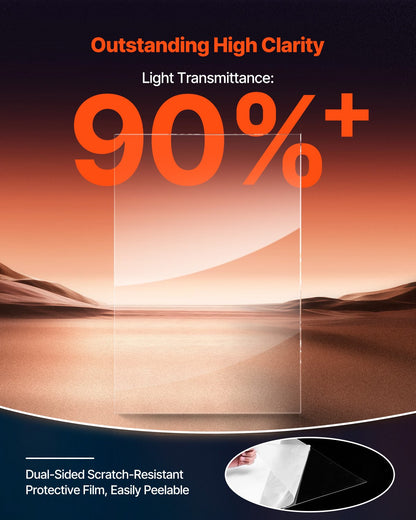PET/plexiglasskivor, 5-pack plastark, 24 x 36 tum 0,04 tum tjocka transparenta, klara, flexibla plastpaneler för hantverk, reservglas till bildram, gör-det-själv-displayprojekt, lätt att skära