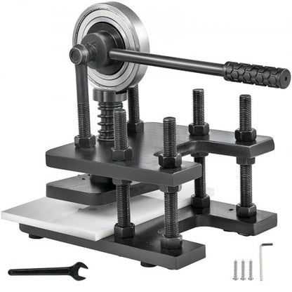 Läderskärmaskin 180x120mm Manuell stansmaskin Kraftig läderpräglingsmaskin Handpress Formgjutning Läderstansning Läderskärmaskin för olika material