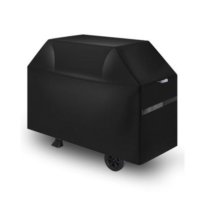 Grillöverdrag, 65 tums grillöverdrag för utomhusgrillar, vattentätt, blekningsbeständigt, väderbeständigt, kraftigt 600D polyester, enkelt på och av, med kardborreband, svart