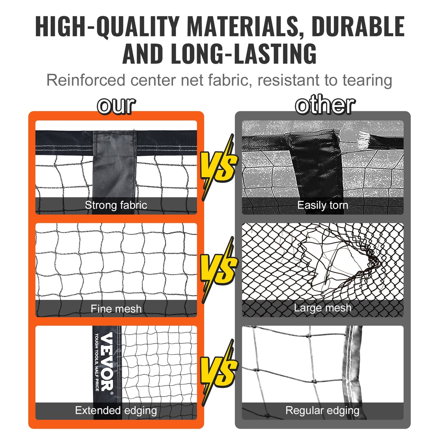 Bärbart Pickleball-nätsystem, 6,7 m nät i reglerad storlek, väderbeständig, stadig metallram och starkt PE-nät, utomhusspelnät med bärväska, enkel installation, lek på uppfarten