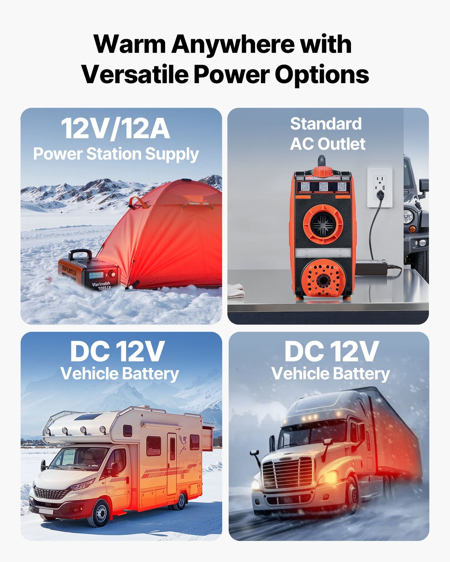 Dieselvärmare, 8 kW, DC 12 V, allt-i-ett bärbar dieselluftvärmare med Bluetooth-appkontroll, fjärrkontroll och LCD-skärm, 4,5 liters bränsletank för fordon, skåpbilar, husbilar, husbilar och garage