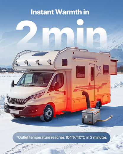 Dieselvärmare, 8 kW, DC 12 V/24 V, allt-i-ett bärbar dieselluftvärmare med Bluetooth-appkontroll, fjärrkontroll och LCD-skärm, 5 liters bränsletank för lastbilar, skåpbilar, husbilar, husbilar och garage
