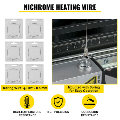 Frigolitskärmaskin 42 cm max. skärtjocklek Skumskärare 127 cm max. skärlängd Skumskärare med het tråd 0-90° frigolitskärare Sex värmetrådar med stativ för skärning av skumpärl och bomull