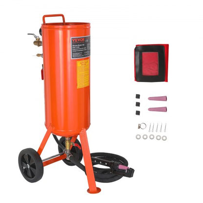 37,9 l kraftig sandbläster 60–110 psi med 2 munstycken och 228,6 cm slang