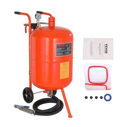 75,7 l sandbläster 60-110 PSI högtryckssandbläster med 4 munstycken