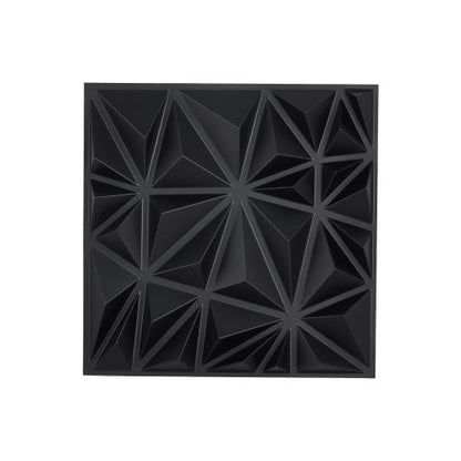 3D-väggpaneler, 33-pack 11,81 x 11,81 tum PVC modern konst minimalistisk diamantplattor, 32 kvm täckande accentväggpanel, inredning för tak, sovrum, vardagsrum och spelrum, mattsvart