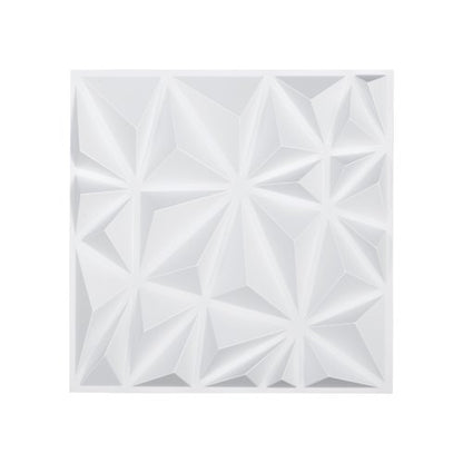 3D-väggpaneler, 33-pack 11,81 x 11,81 tum PVC modern konst minimalistisk diamantplattor, 32 kvm täckande accentväggpanel, inredning för tak, sovrum, vardagsrum och spelrum, mattvit