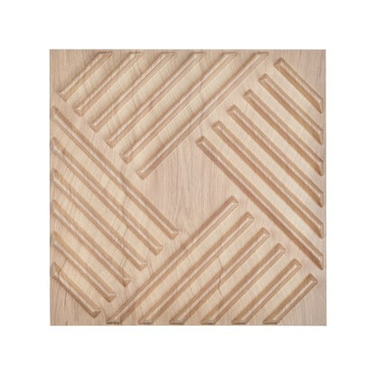 3D-väggpaneler, 12-pack 47 x 47 cm PVC modern konst minimalistisk saltplattor, 32 kvm täckande accentväggpanel, heminredning för tak, sovrum, vardagsrum och spelrum, ljus träfärg