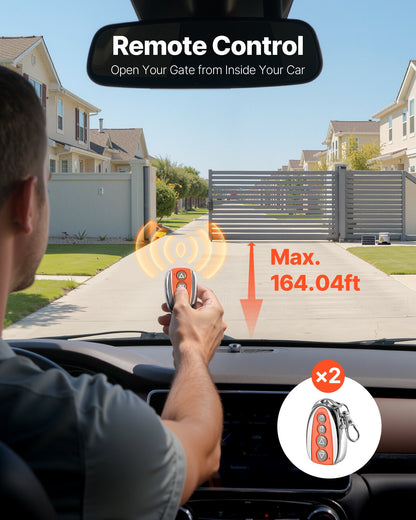 Solcellsdriven skjutgrindsöppnare, 280W elektrisk grindöppnare för dörrar upp till 20m 816kg, kugghjulsspårsdörrmotor med infraröd sensor och 2 fjärrkontroller, grindöppningssystem för uppfarter