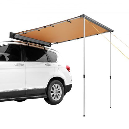 Markis för bil, stor 6,6' x 8,2' skuggtäckande fordonsmarkis, PU3000mm UV50+ infällbar bilmarkis med vattentät förvaringsväska, höjdjusterbar, lämplig för lastbil, SUV, skåpbil, husbilar
