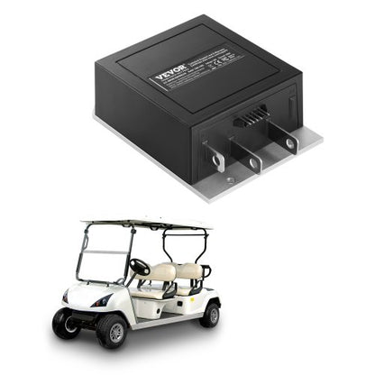 Golfbilshastighetsregulator, 36V och 350A, DC-motorstyrningsersättning för 1994-2019 EZGO golfbilar, IP65-klassat skydd, aluminiumlegering och ABS-hölje, kompatibel med 1206-4301-modellerna