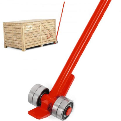 3T Prylever-stång, 6600 lbs kapacitet, stålbrytstång, kraftig med hjul, Prylever med 6FT längd, handtag