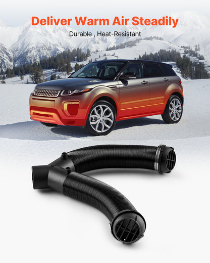 Dieselvärmarrörsventilationssats, 75 mm värmerör varmluftsventilationssats med Y-formad kontakt och luftkanalklämmor, parkeringsvärmare luftkanalventilationssats för 2KW 5KW 8KW dieselvärmare, svart