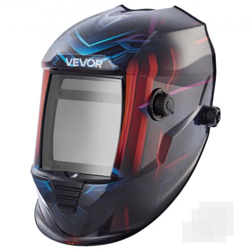 Svetshjälm med automatisk nedbländning, True Color, 100 x 80 mm svetshuva, soldriven, svetsmask med 4 ljusbågssensorer, bred skugga 4/5-9/9-13 för TIG MIG ARC-svetsning, skärning och slipning - METIS-serien