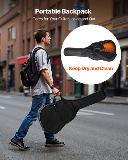 104.,4 mm (41 inch) Cutway Acoustic Guitar Beginner Bundle Gig Bag for Adult Sunburst