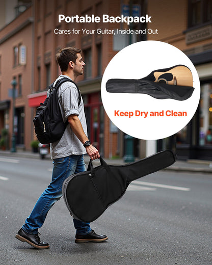 1041,4 mm (41 tum) Cutway akustisk gitarr naturfärgad gigbag för nybörjare, vuxen