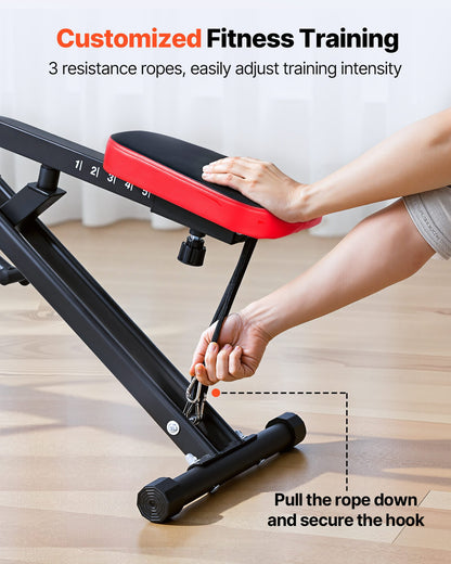 Knäböjsmaskin, roddmaskin för djup knäböj för hemmabruk, enkel installation och hopfällbar träningsutrustning, sätesträningsmaskin med 3 högstyrkeband, sätes- och benträningsmaskin för hemmabruk, svart
