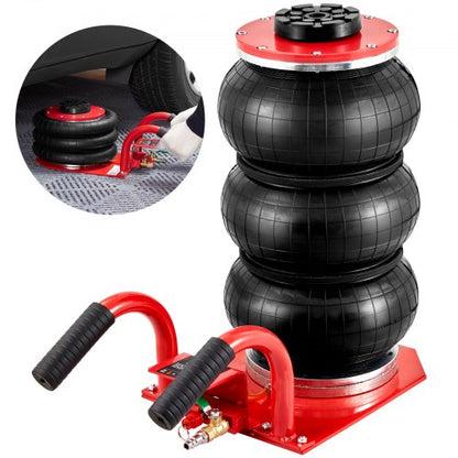 Trippelpås-luftdomkraft 3 ton/6600 lbs pneumatisk domkraft för lyft av bil SUV