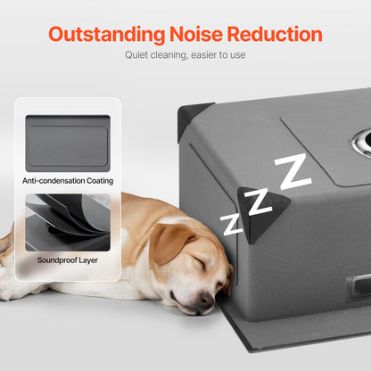 55 cm diskbänk, toppmonterade diskhoar i 304 rostfritt stål, nedfällbar enkel ho med tillbehör, diskmaskin för husbil, förberedelsekök och bar (svart)