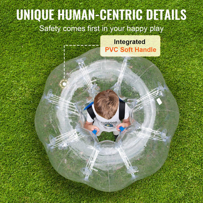 Uppblåsbar Bumper Ball 1-pack, 4FT/1.2M Body Sumo Zorb-bollar för tonåringar och vuxna, 0.8mm tjocka PVC-mänskliga hamsterbubbelbollar för utomhuslek, Bumper Bopper-leksaker för trädgård, gård, park