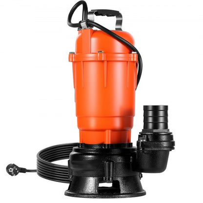 550W dränkbar avloppspump, 18000 l/h, dränkbar avloppspump i gjutjärn med 5 cm utlopp, 10 m maxlyft, dränerar smutsigt rent vatten, för pooler, trädgård, dammar, källare, översvämmade områden