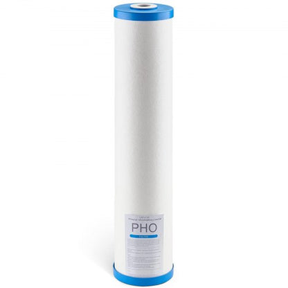 Ersättningspatron för vattenfilter för hela huset, 4,5"x20" (11x51 cm) polyfosfatfilter med kalkavlagringar för hela hemmets filtreringssystem, minskar klor, smak, lukt, förhindrar korrosion
