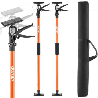 Cabinet Jack Support Pole, 2-Pack, 116-290 cm Steel Telescopic Quick Support Rod, Adjustable 3rd Hand System up to 70 kg Capacity for Installing Cabinets, Lifting Drywall, Cargo Bars